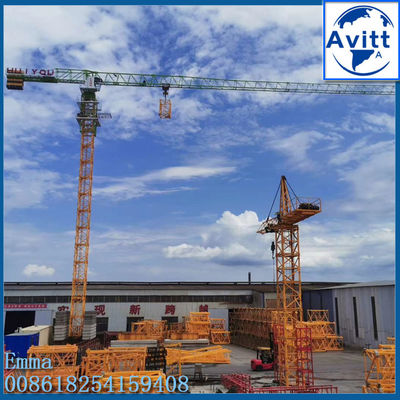 10 τόνοι φορτίο PT6515 Topless Tower Crane 65m Jib 1,5 τόνος στο τέλος του Jib 60m υψηλό ελεύθερο στάσιμο