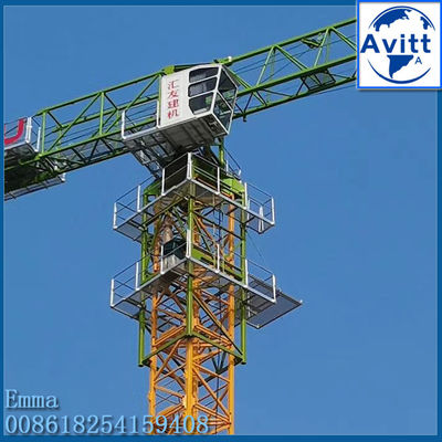 Υψηλής ποιότητας PT6013 8T Flattop Tower Cranes με δείκτη ροής φορτίου ή τετράγωνο κουτί