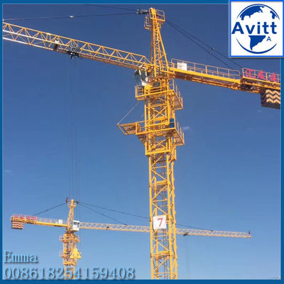 Qtz63 5510 Topkit Tower Crane Προδιαγραφές 55M Διάρκεια τσουλήθρου 6 τόνων φορτίο