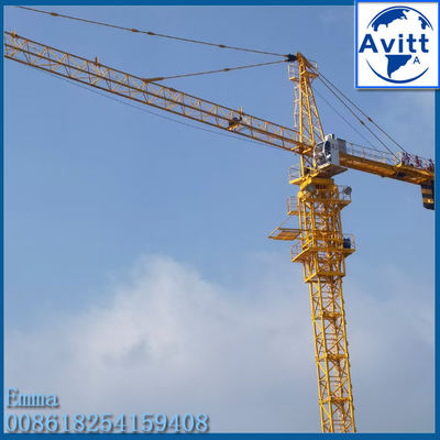8 τόνων Topkit Head Tower Cranes TC5015 50M Εργασιακό βραχίονα για κτίρια 80m