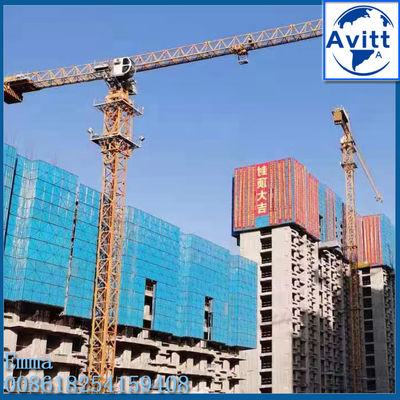 QTZ125 10t Πύργος γερανού τεχνολογίας Potain 65m Βραχίονας εργασίας